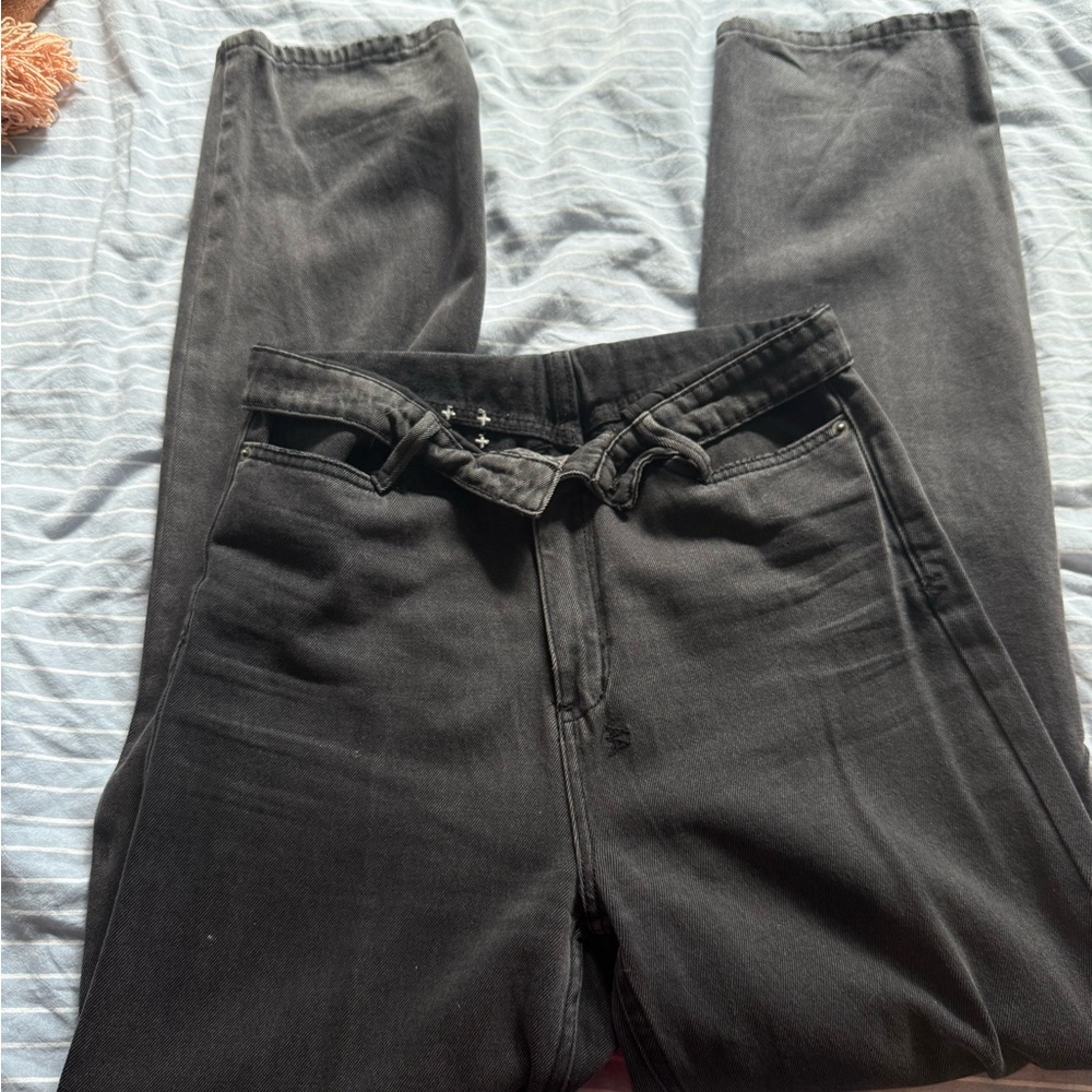 Ksubi Men's Charcoal Straight Jeans